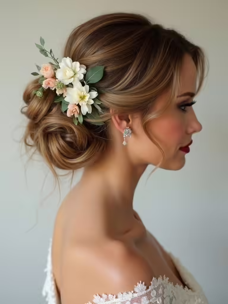 bridal hairstyles with flowers