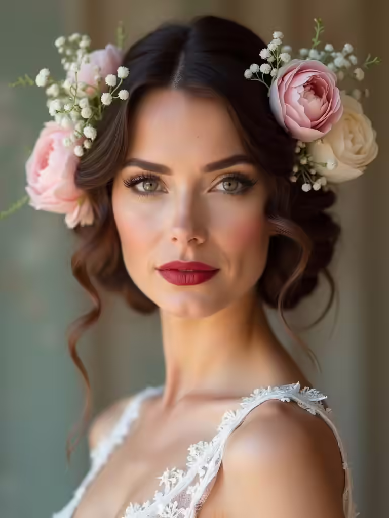 bridal hairstyles with flowers
