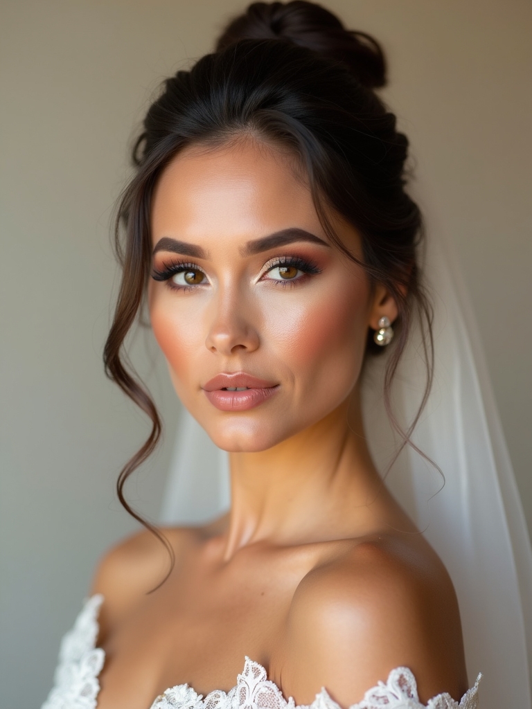 bridal makeup reflects theme