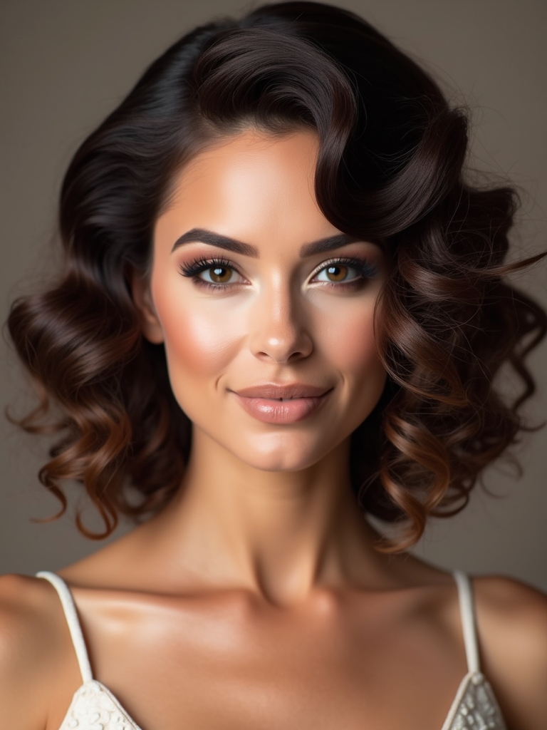 bridal ready halo curls