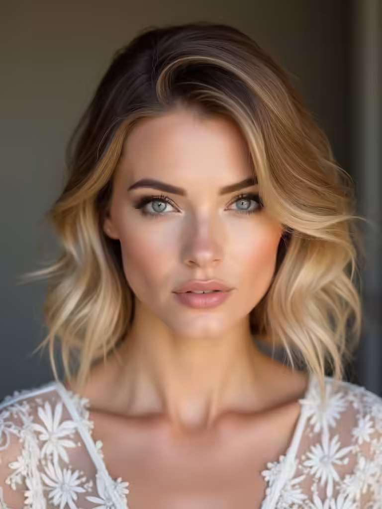 bridal shoulder length hairstyles