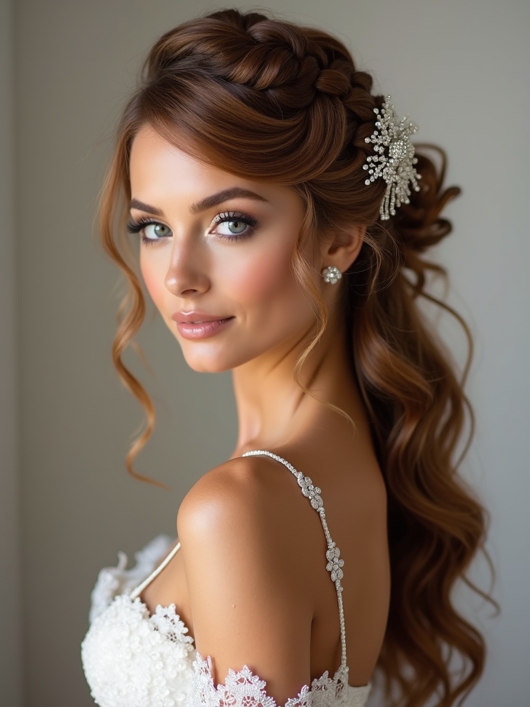 bridal styling for long hair