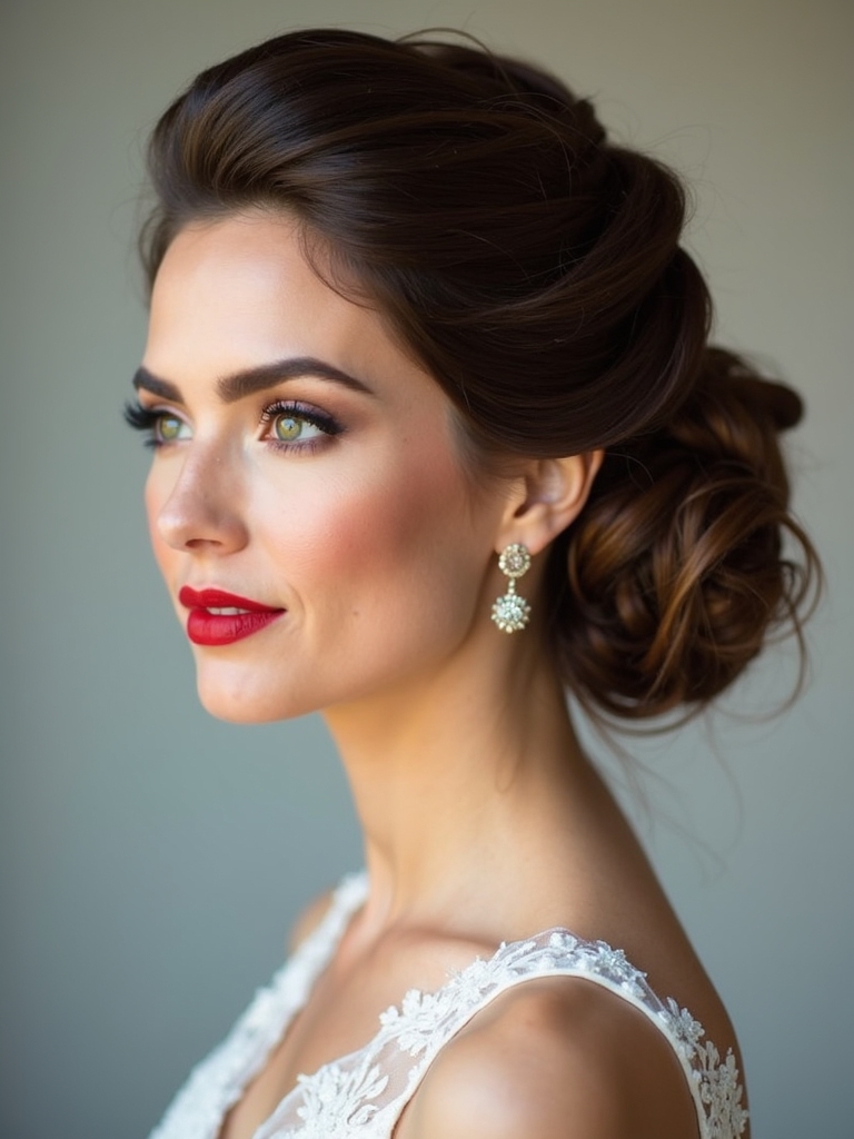 bridal updos for long hair