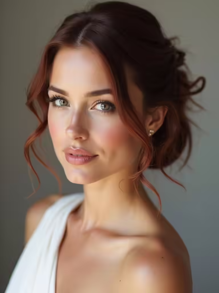 bridesmaid hairstyles and dresses