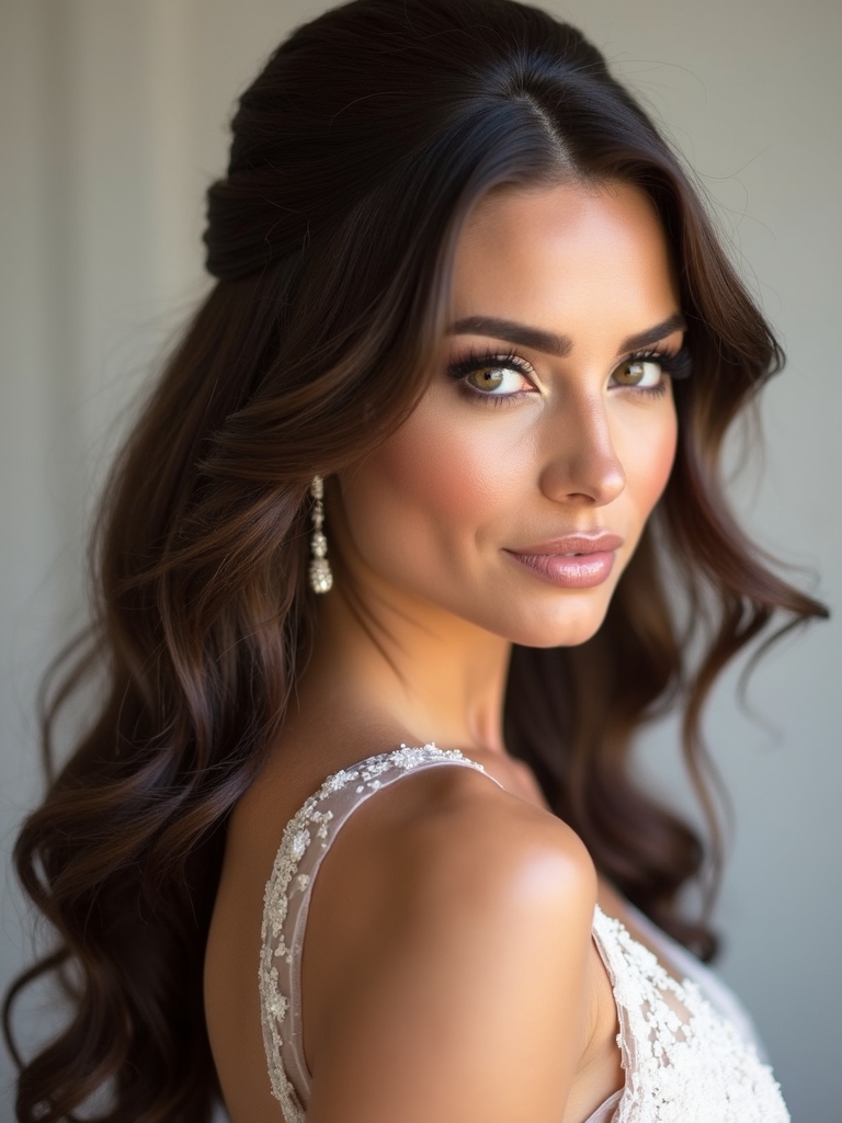 bridesmaid hairstyles half updown