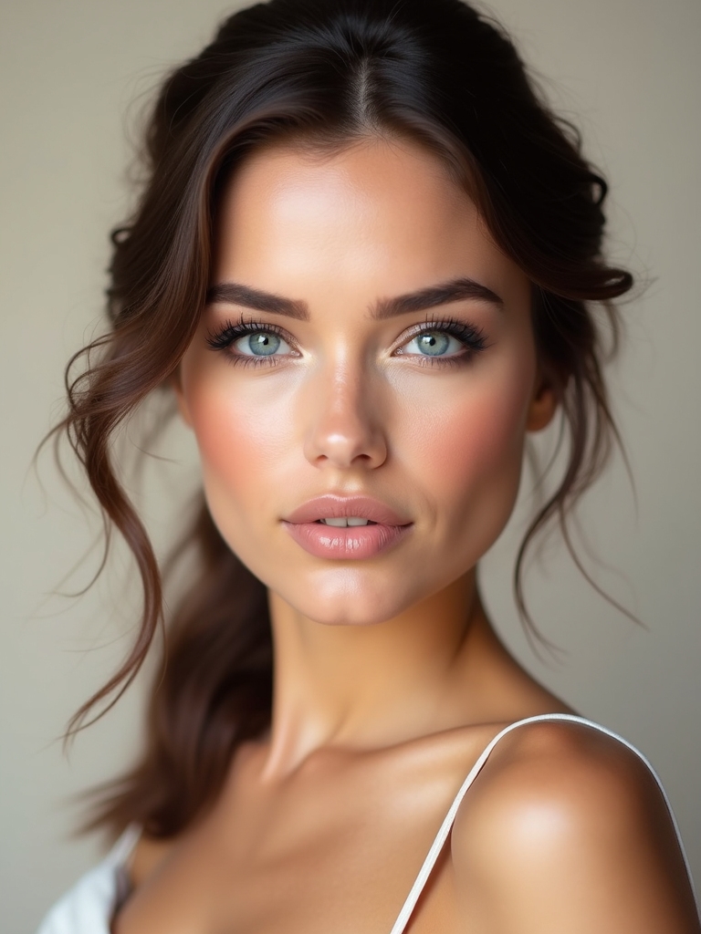 bridesmaid makeup for blue eyed brunettes