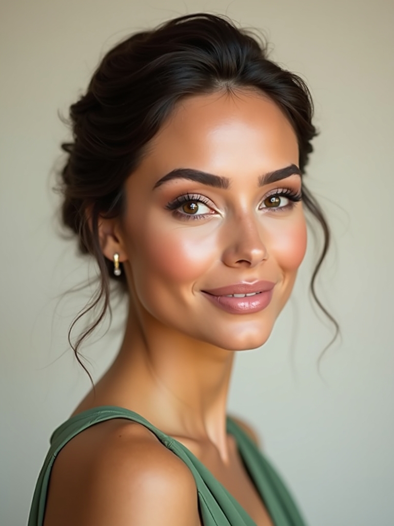 bridesmaid makeup for green dresses