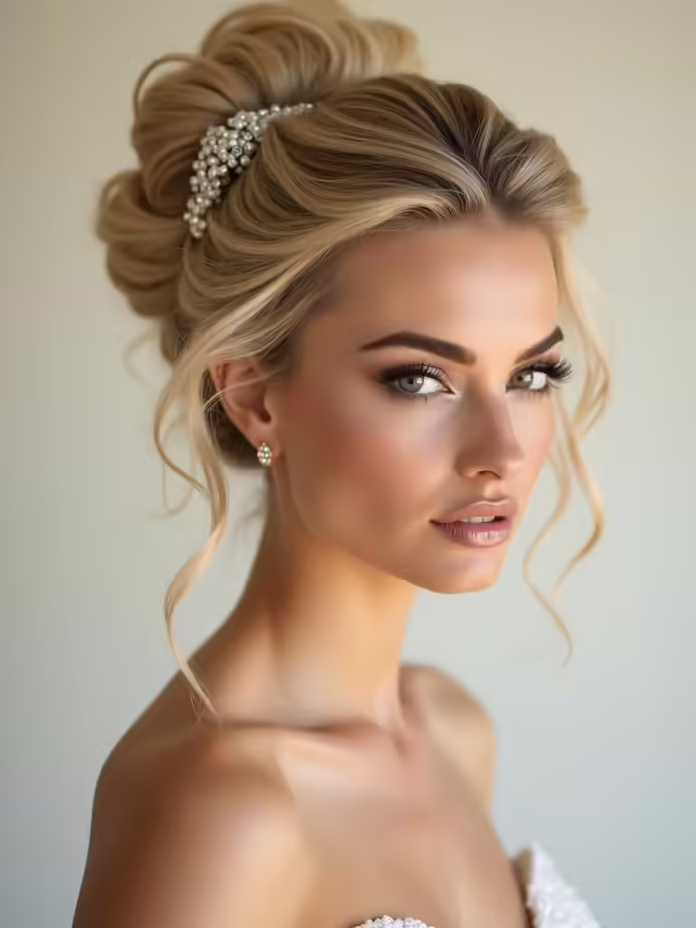 bun hairstyles for brides