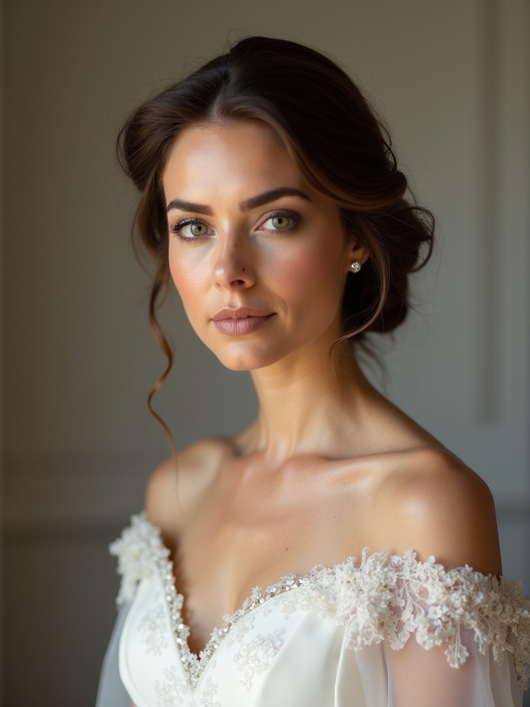 buttoned knotted bridal elegance