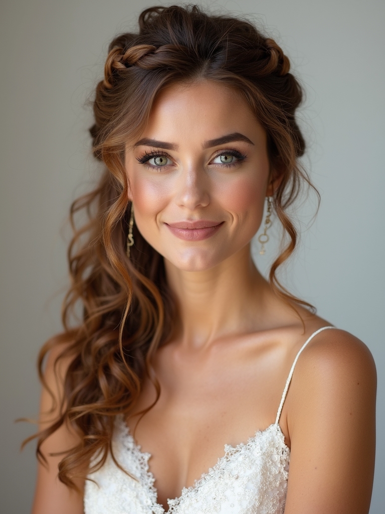 cascading curls and braids