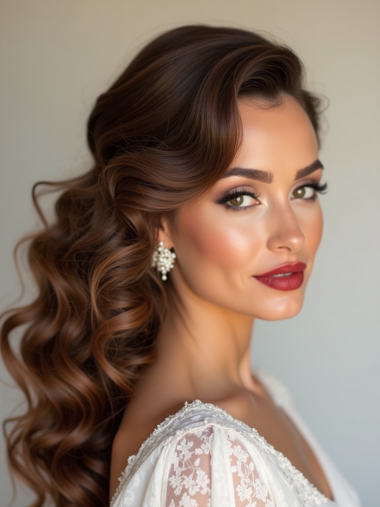 cascading curls for romance