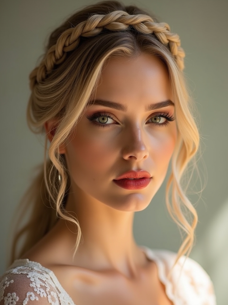 chic braided headband styling