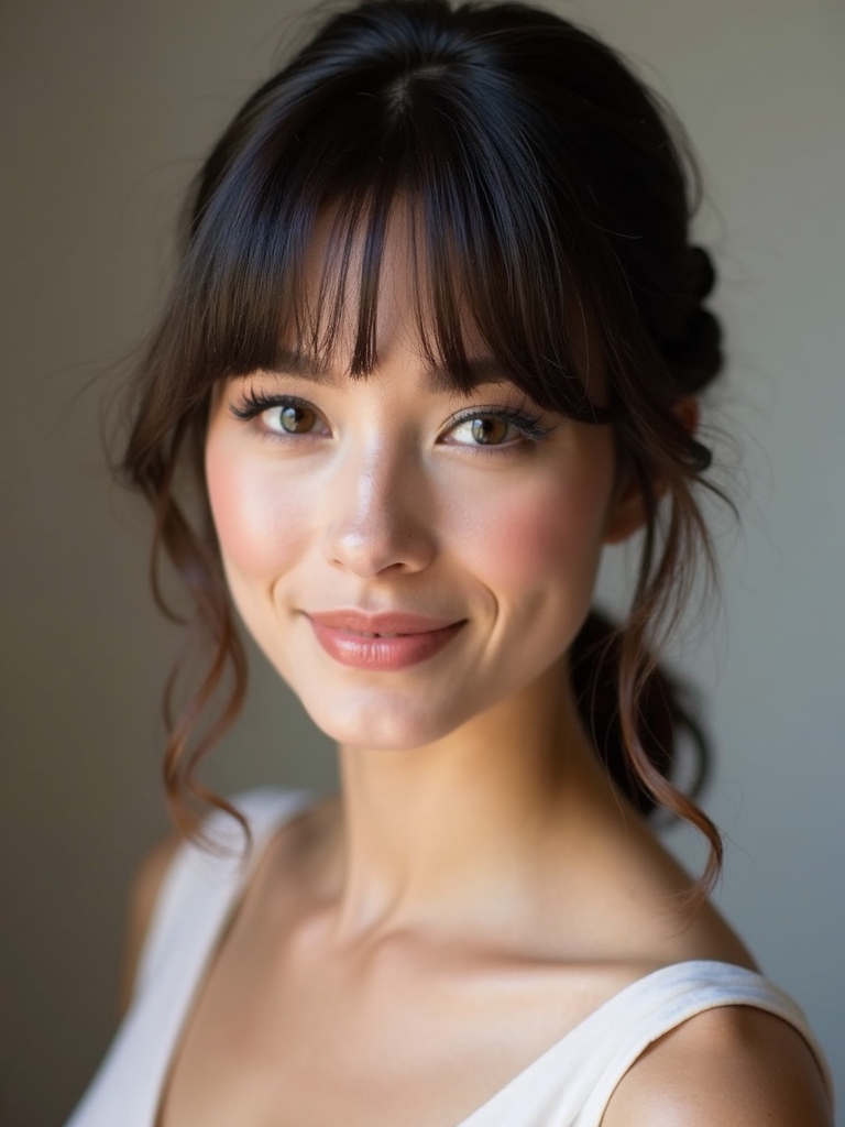 chic low ponytail hairstyle