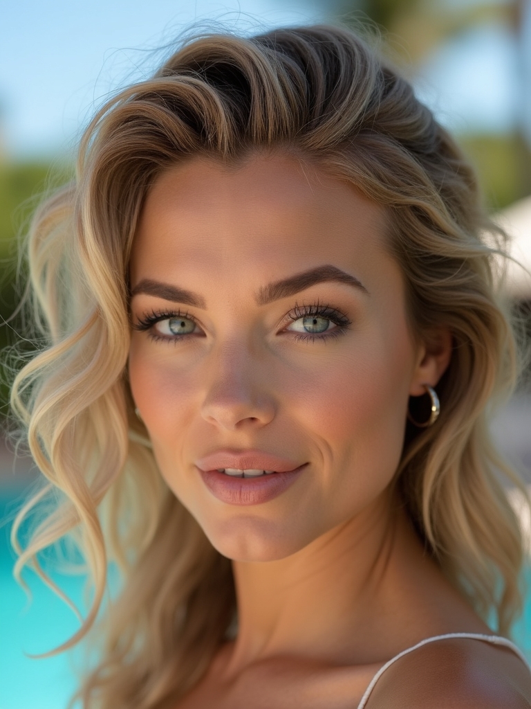 chic moisture resistant poolside hairstyles