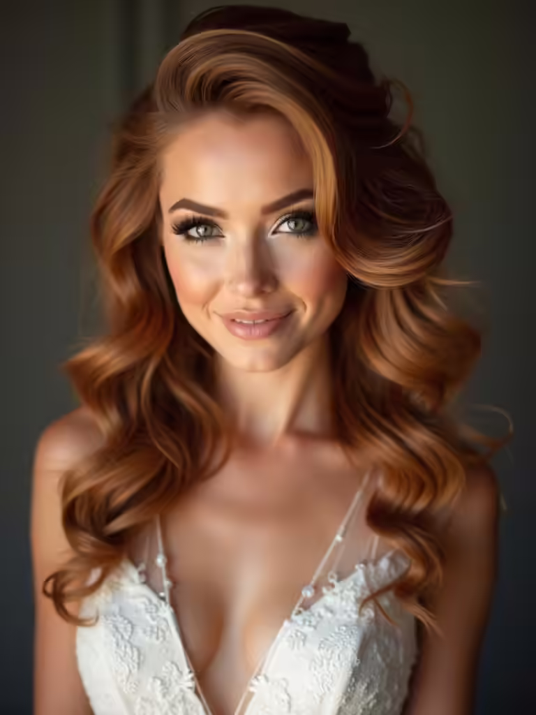 classic modern side swept curls