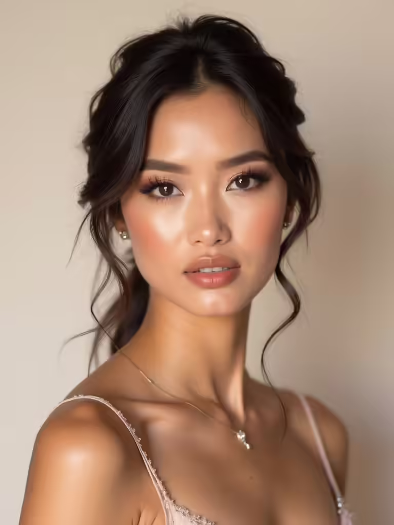 cohesive gown and makeup