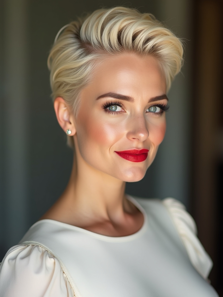 comfortable short hair bridesmaid styles