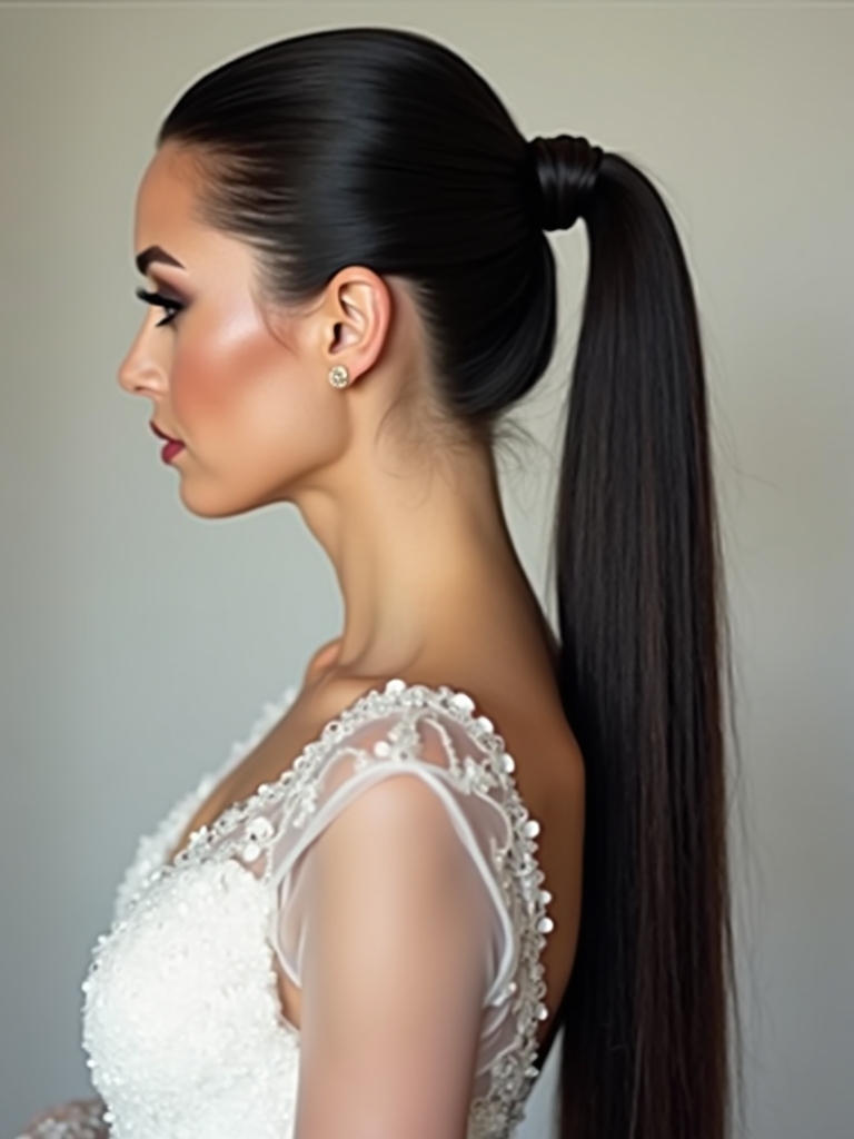 confidently elegant ponytail style