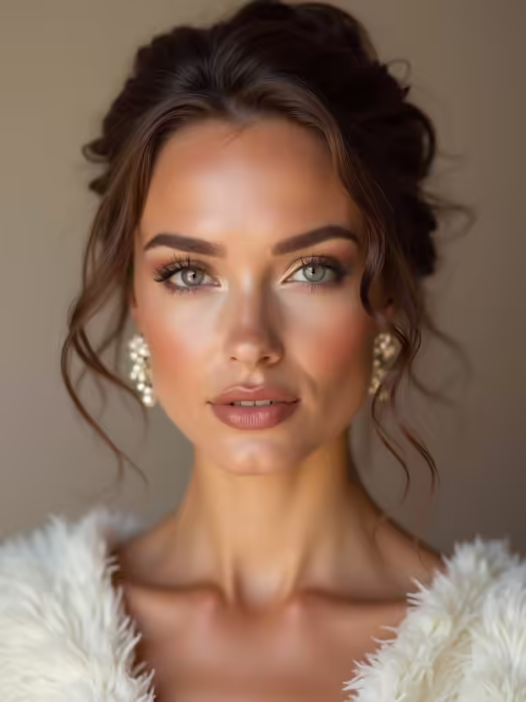 cozy winter wedding makeup