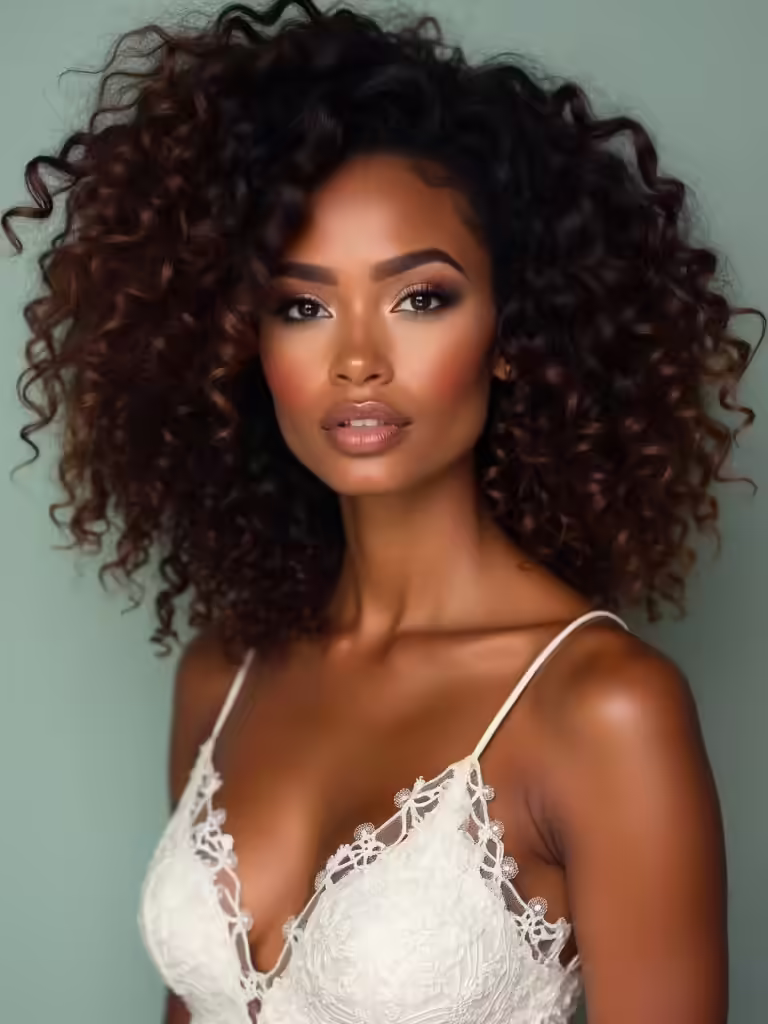 curly hair bridal inspiration