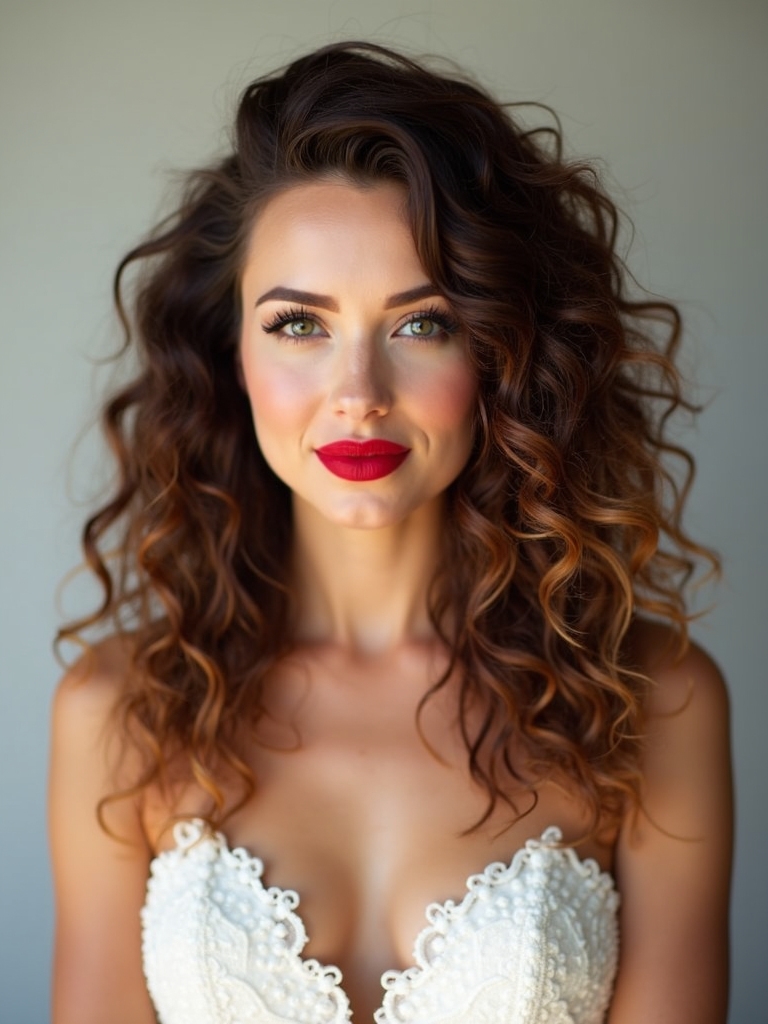 curly hair radiates romance