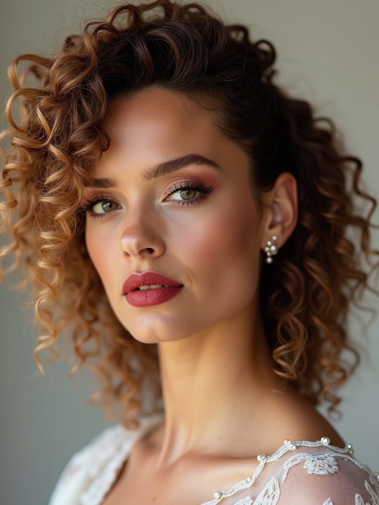 curly hair wedding routine