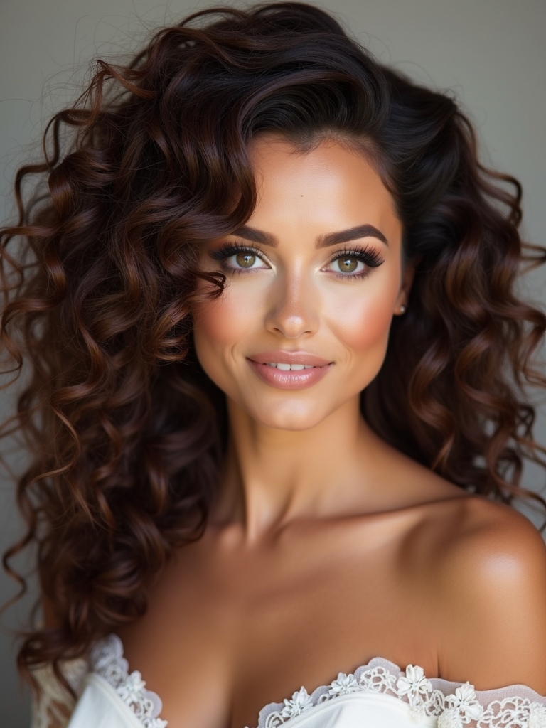 curly wedding hairstyle ideas