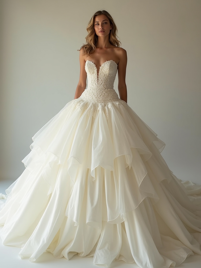dazzling voluminous wedding skirts