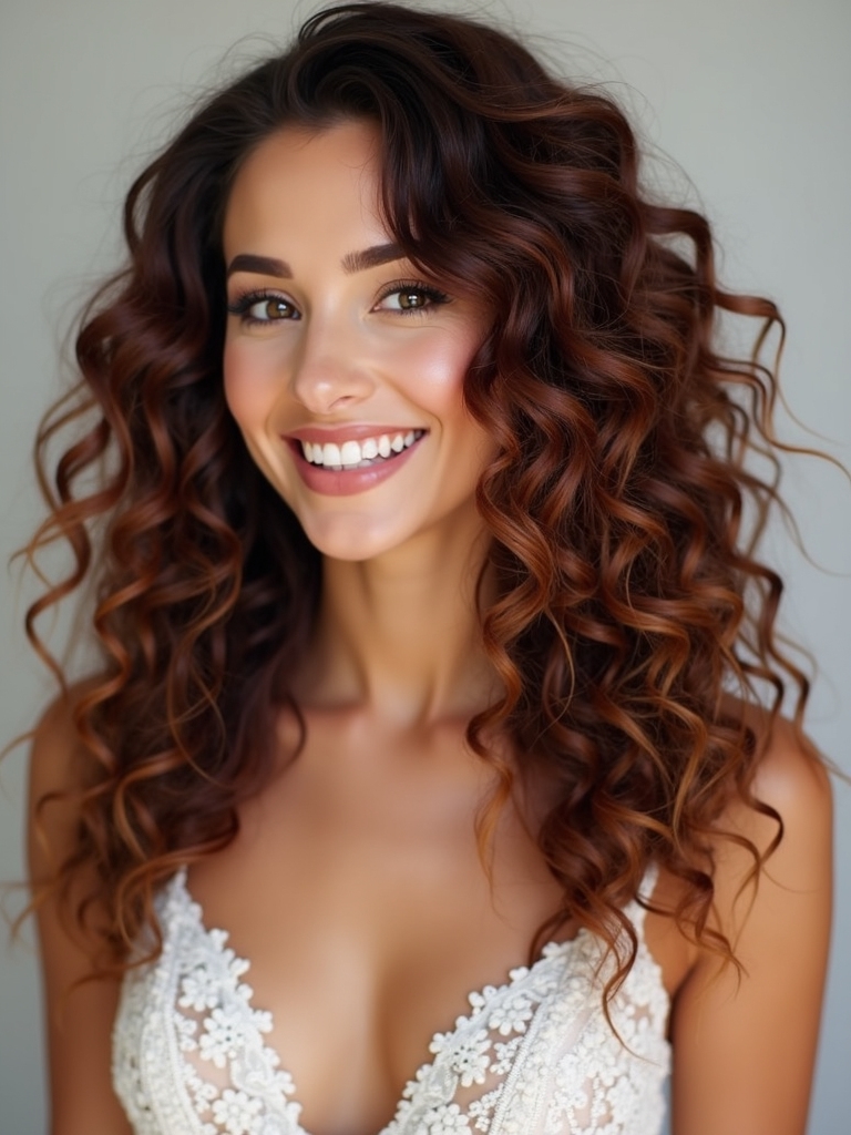 defined curls with color