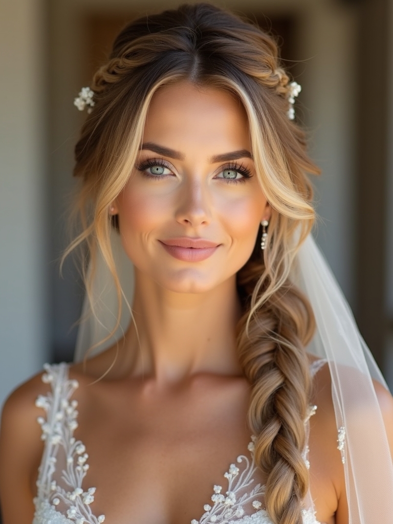 delicate braids enhance elegance