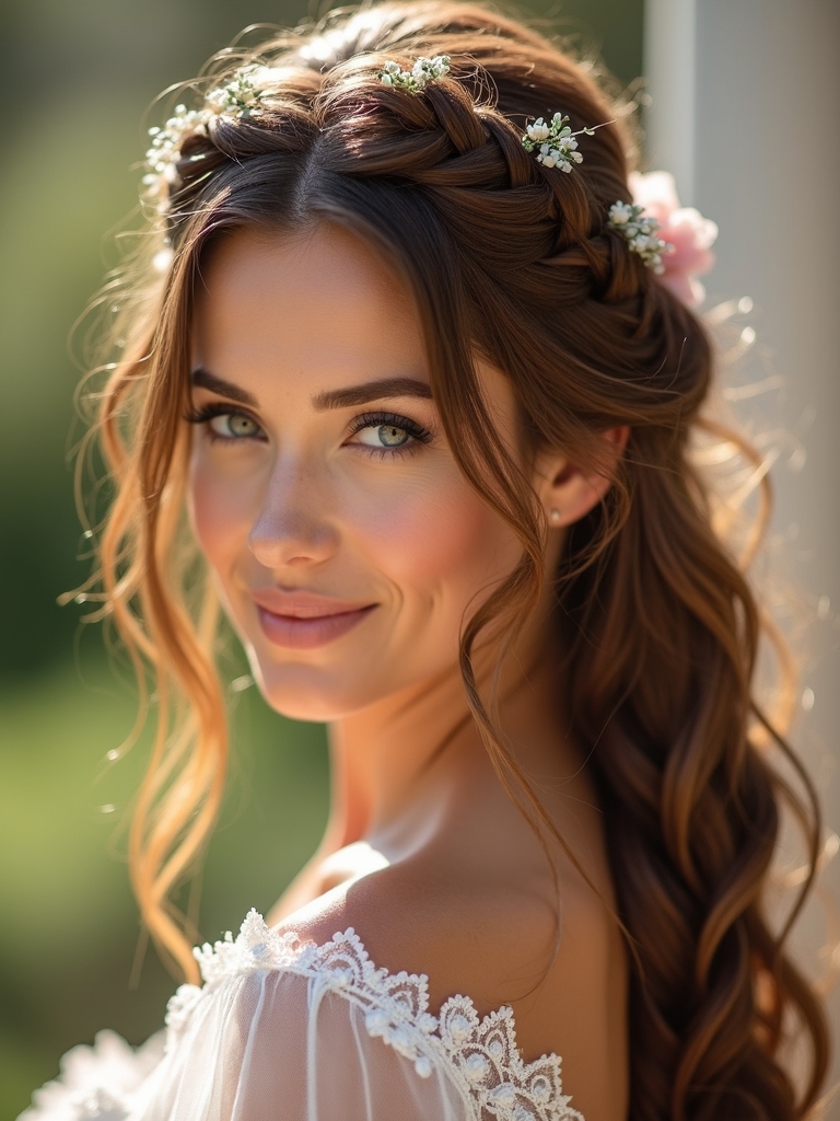 delicate cascading bridal hairstyles