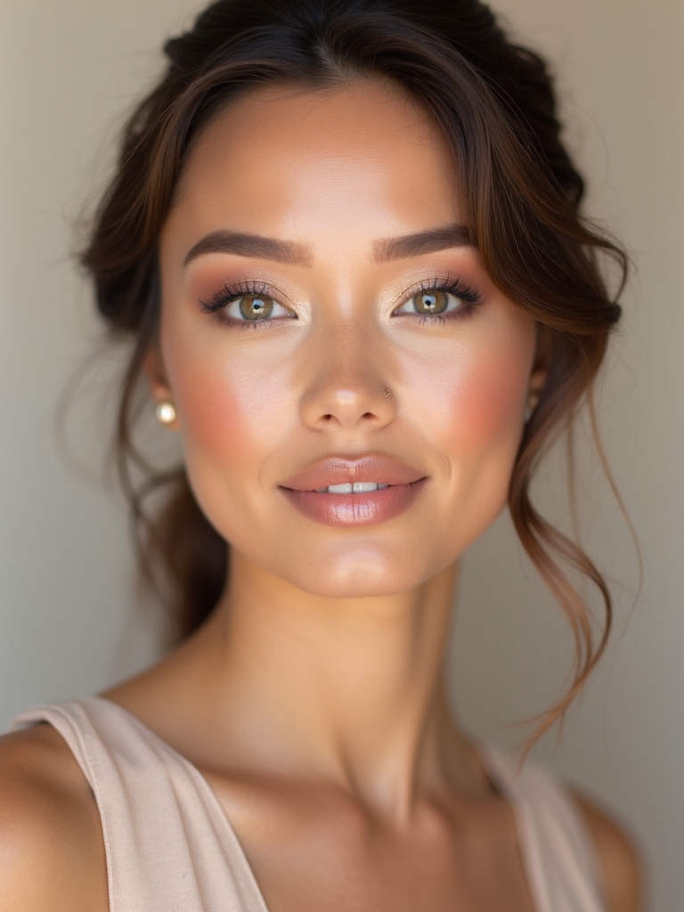 delicate champagne glow application