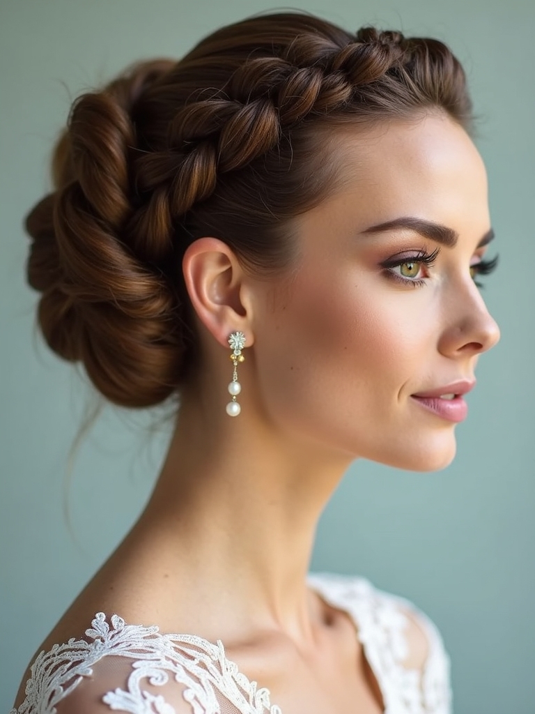delicate lace like braided bun