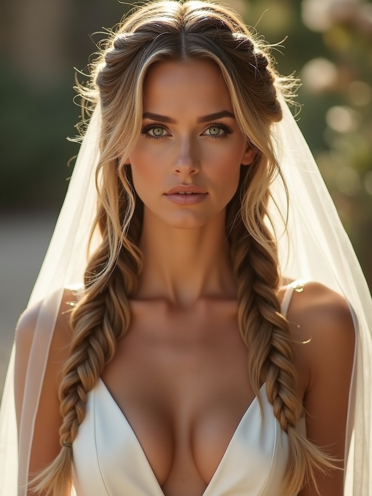 delicate waterfall braid elegance
