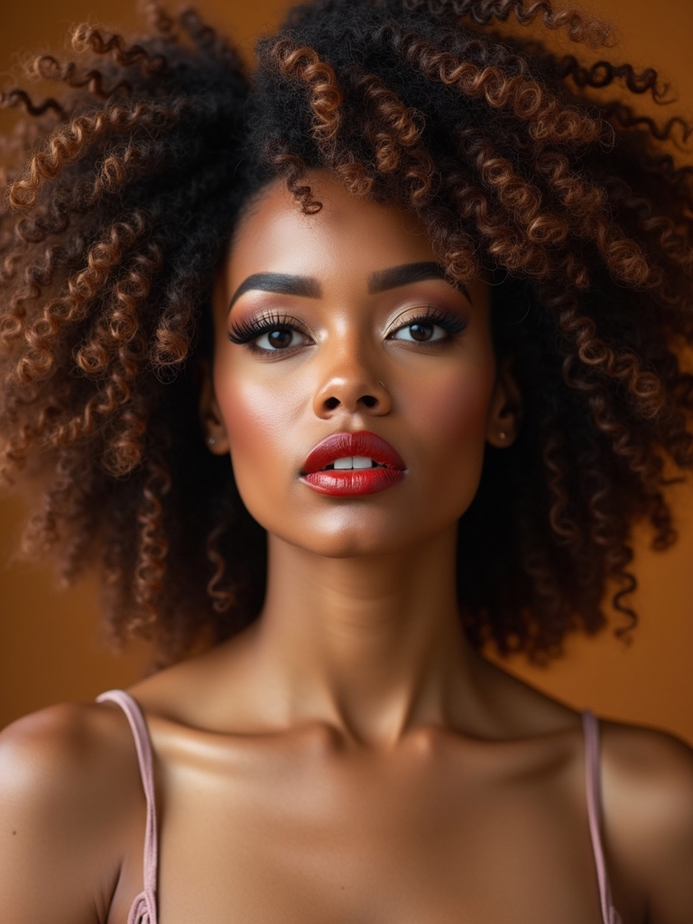 dramatic faux fro crown braid