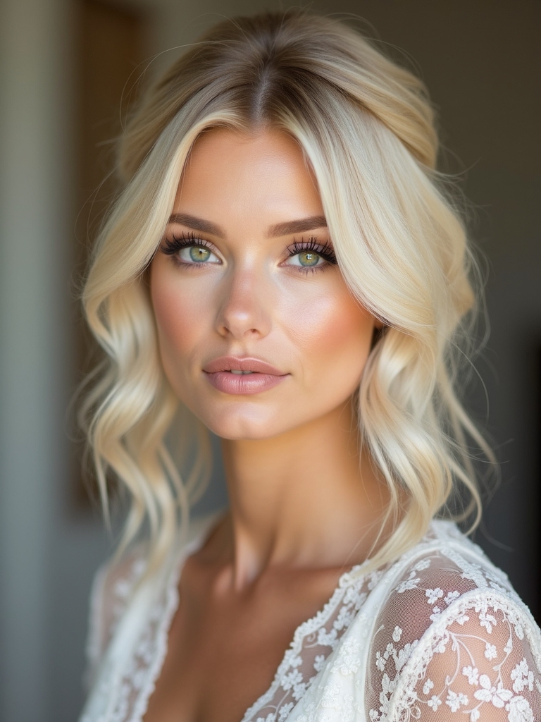 dramatic lashes enhance green