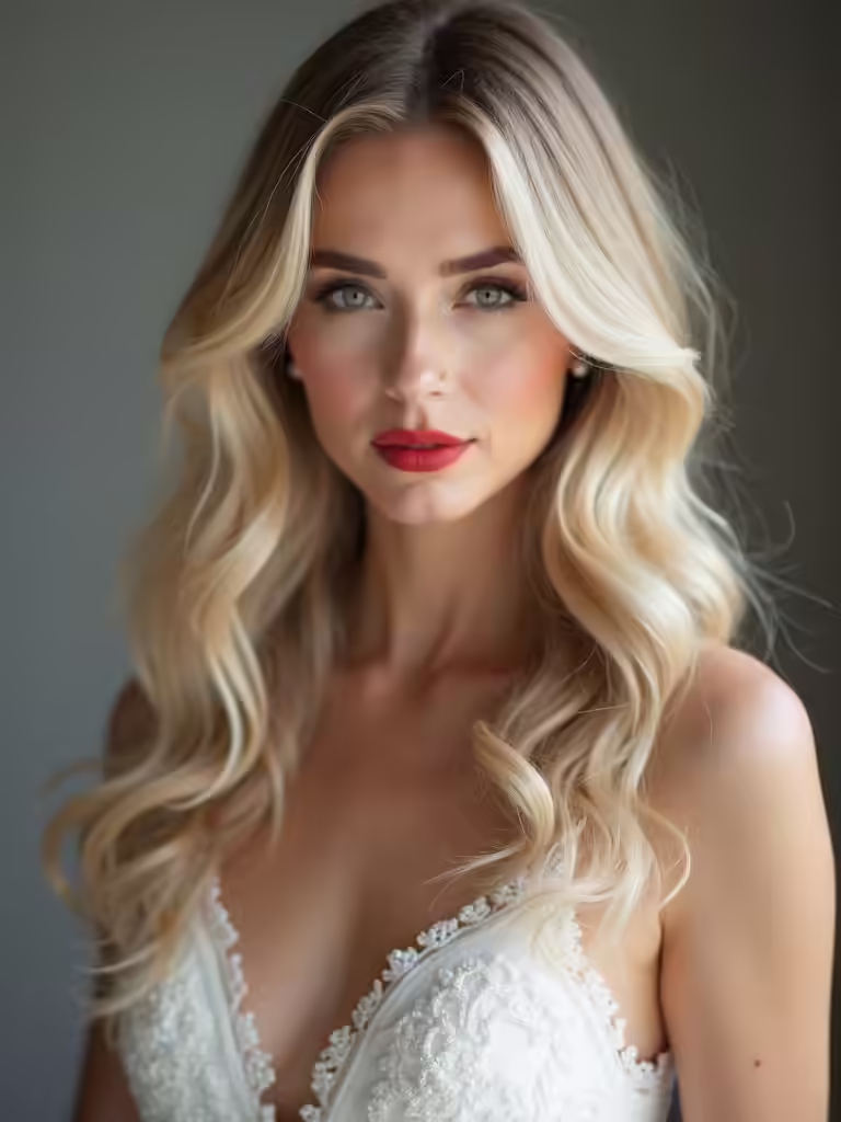 dramatic long bridal hairstyles