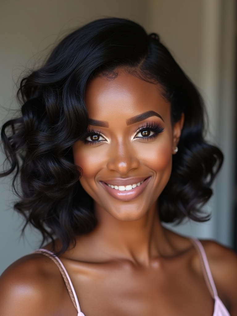 dramatic side swept bridal styles