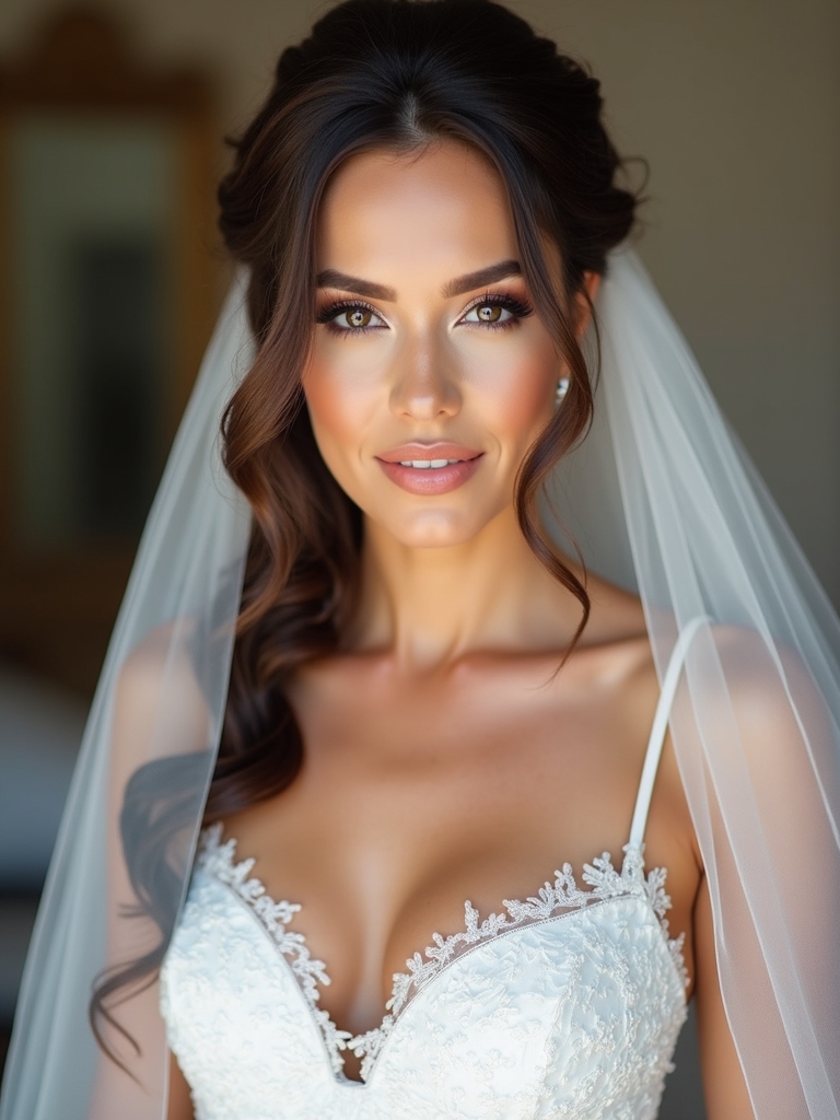 dreamy curls and veil
