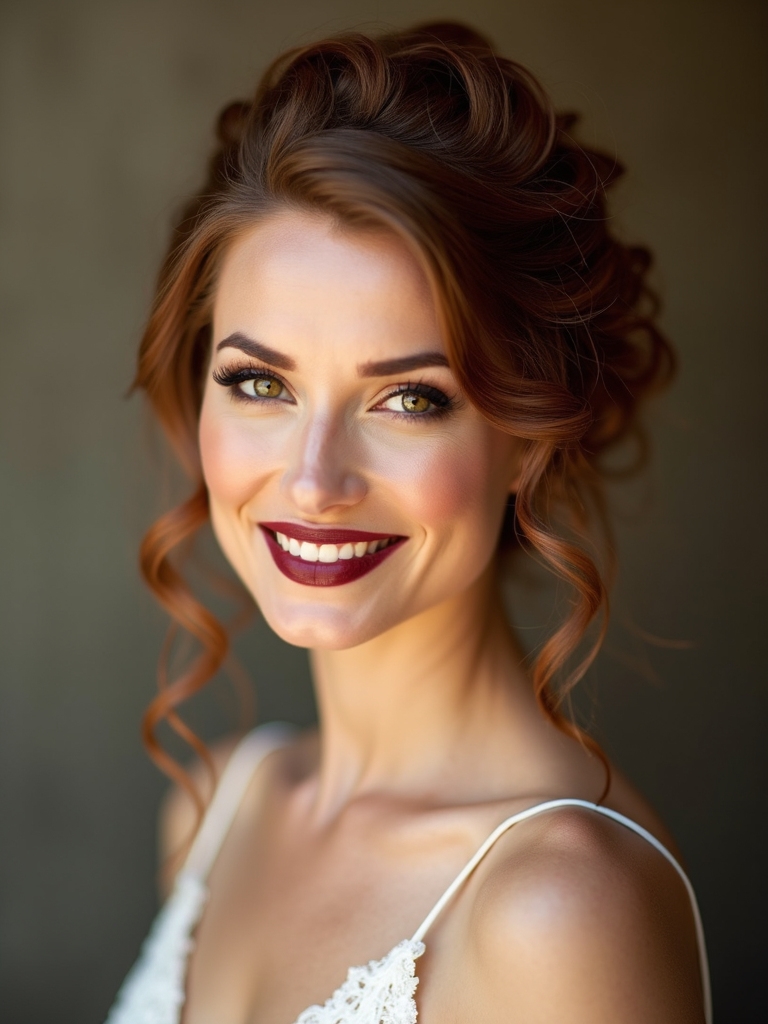 dreamy curly half updo