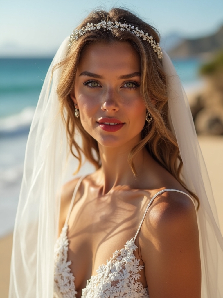 effortless beachy bridal waves