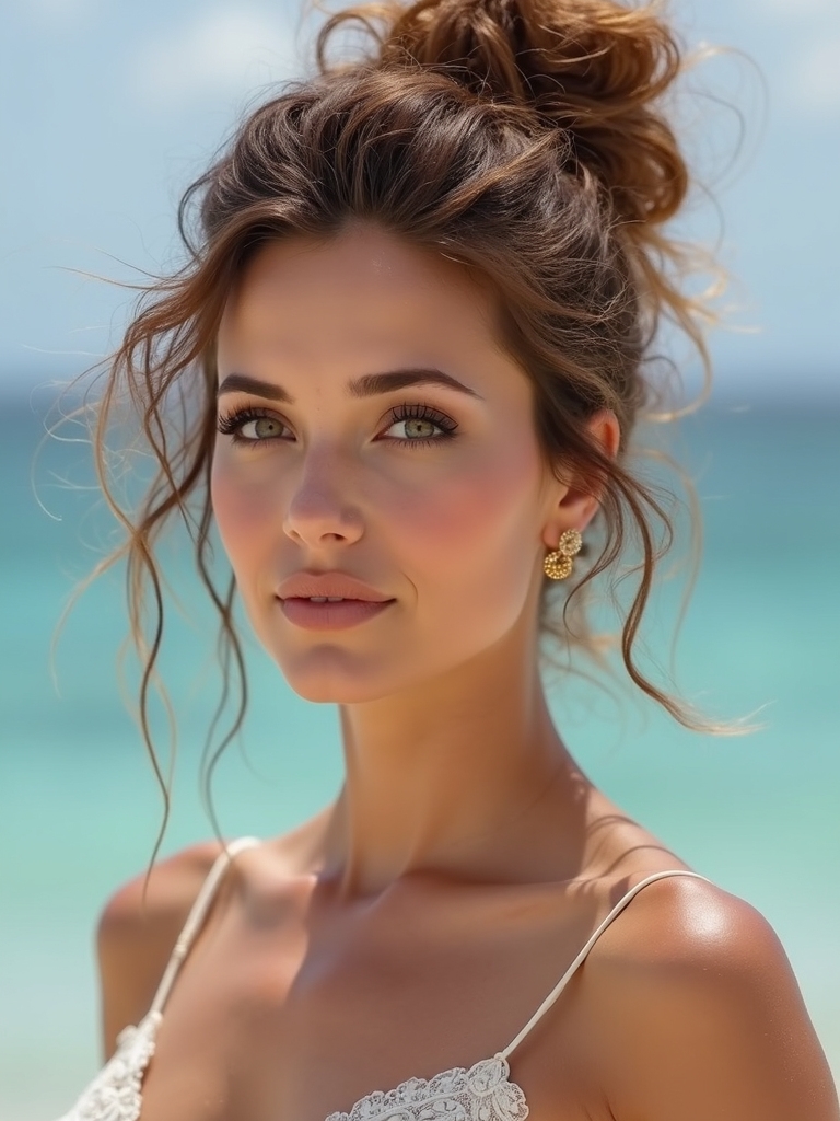 effortless beachy bun style