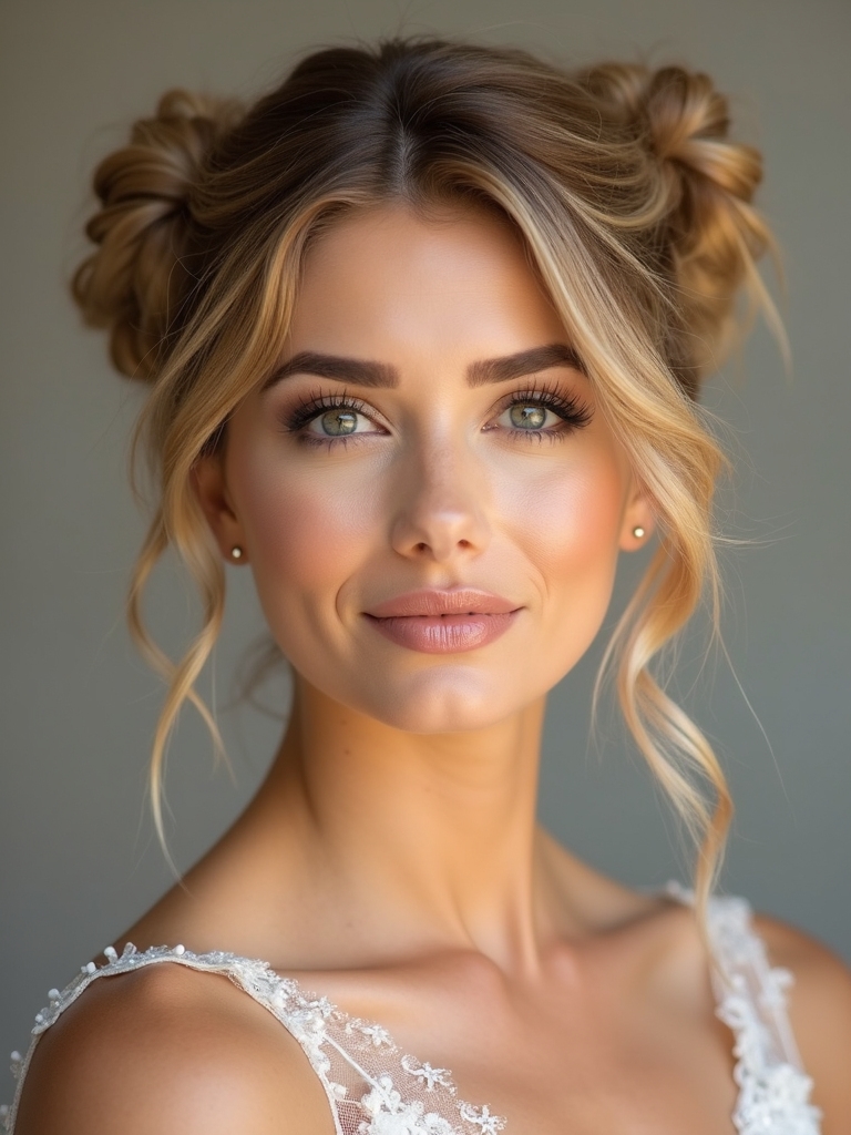 effortless bridal bun styles