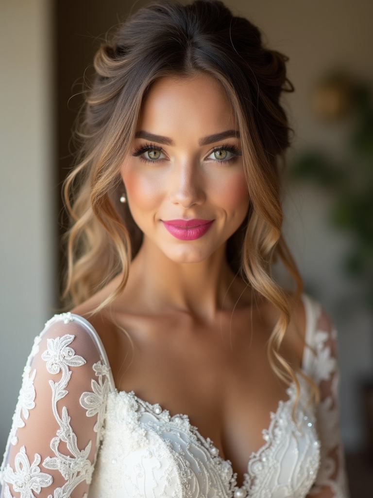 effortless bridal half up styles
