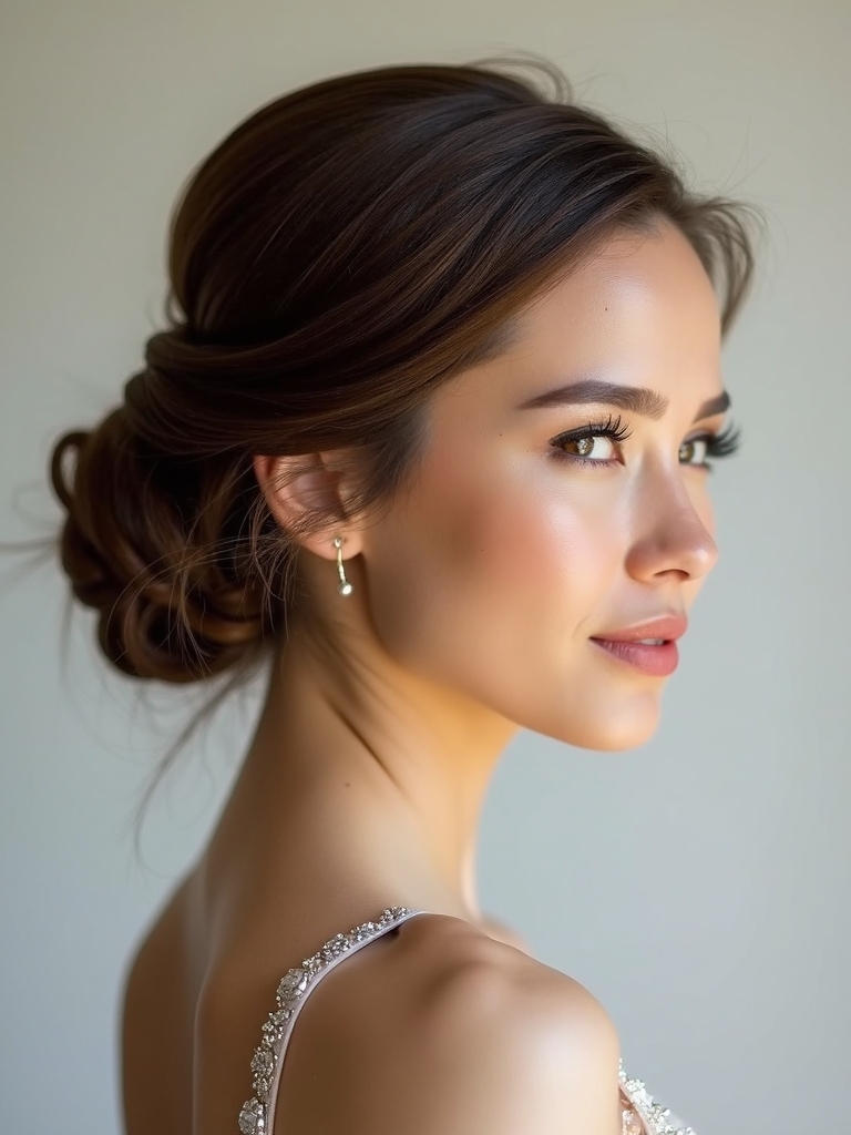 effortless chic low bun