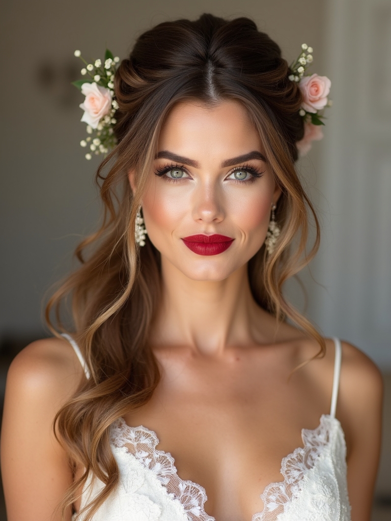 effortless floral half ups