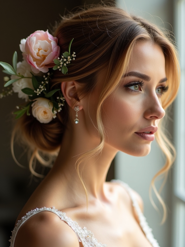 effortless floral silhouette framing