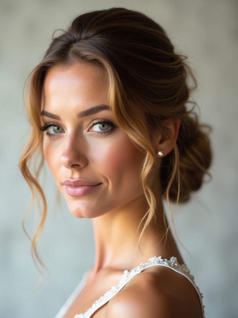effortless half up low bun