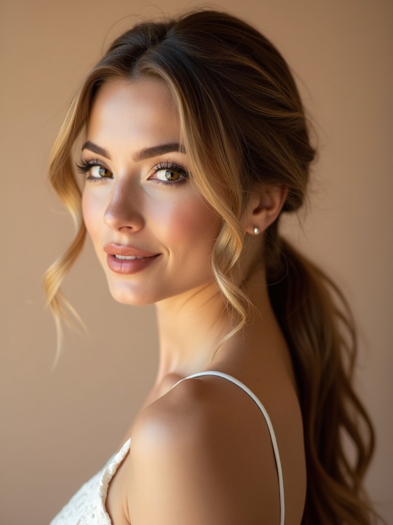 effortless low wrap ponytail