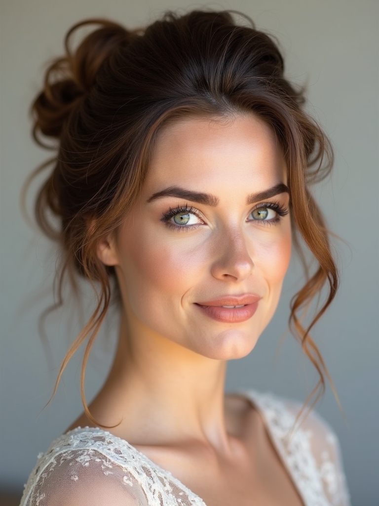 effortless messy chignon style